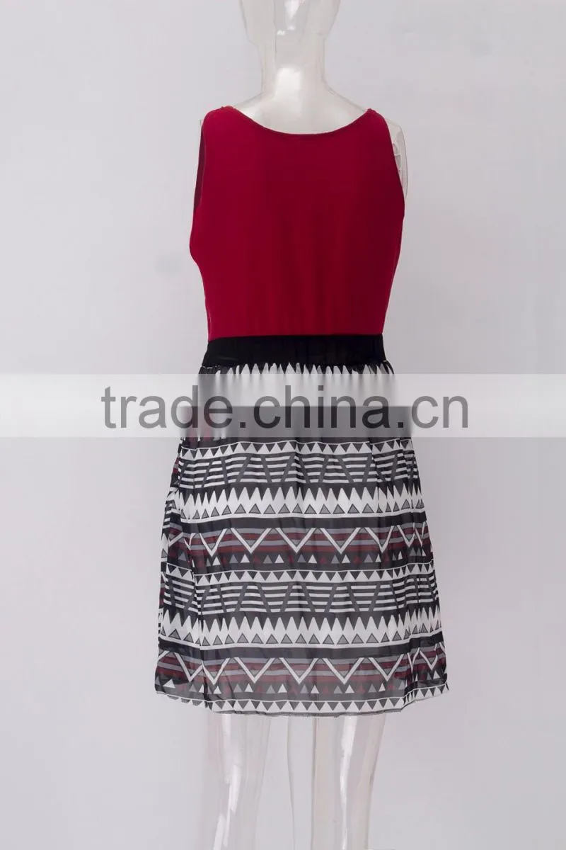 summer Casual dress Fashion dress Sleeveless lady dress