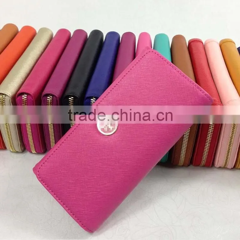 Saffiano cow split wallet leather