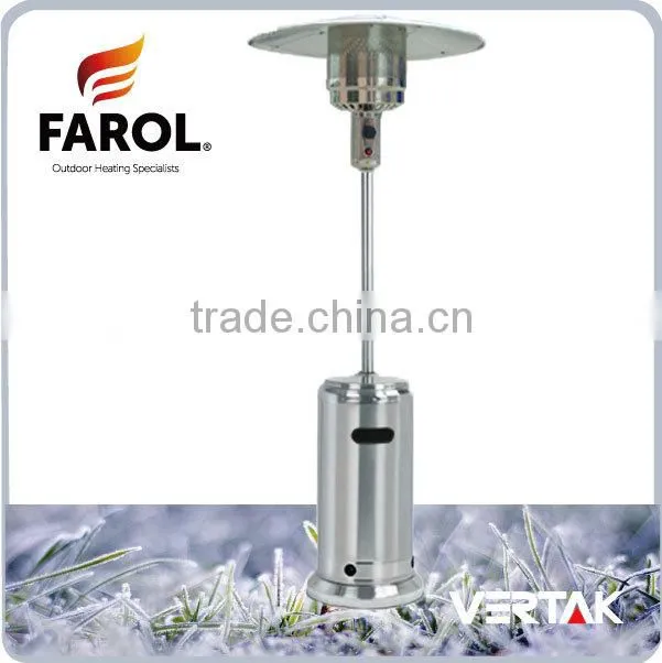 Outdoor stainless gas standing patio heater