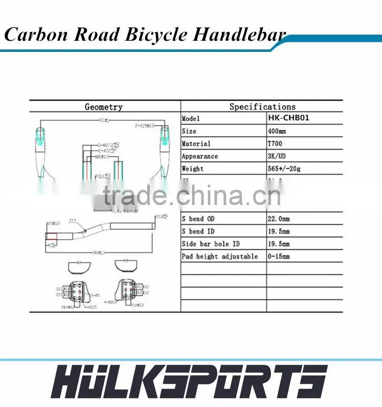 Carbon Time Trail Handler 3K full carbon TT bar Road TT bicycle handlebar Time Trail Bike Handlebar
