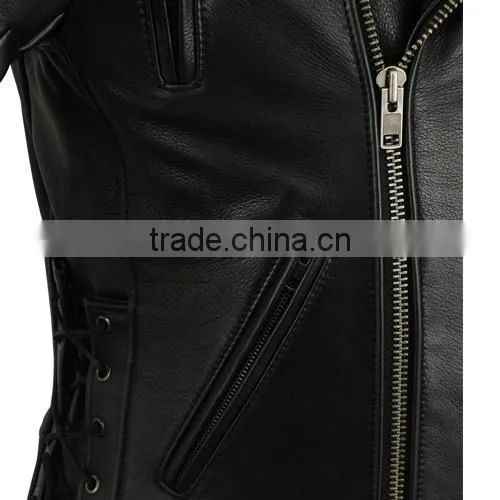Motorbike Black leather jackets Motorbike Racing biker wear