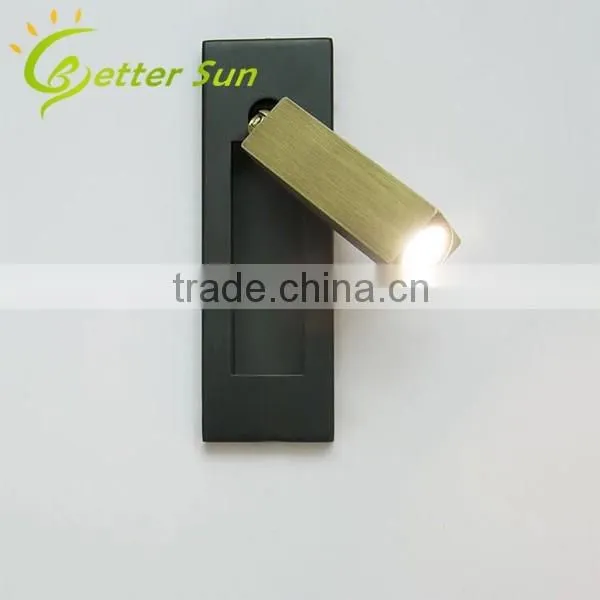 3W Chrome Color With Switch Small LED Wall Light for Bed Reading