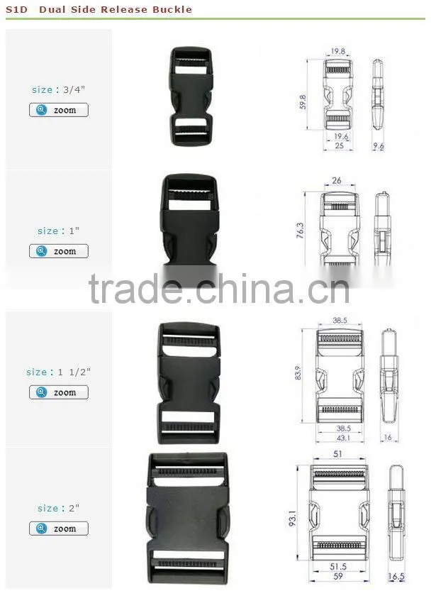 Plastic belt slide stroller buckle