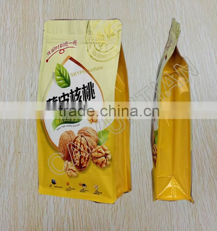 Resealable Snack Bag Stand Up Plastic Bag for Food BPA Free Reusable Pouch