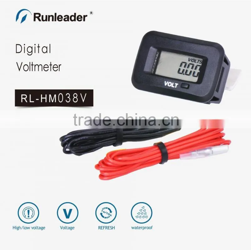 Waterproof Digital Voltage meter gauge voltmeter for tractor cultivator ATV CHAINSAW sprayer boat compressor