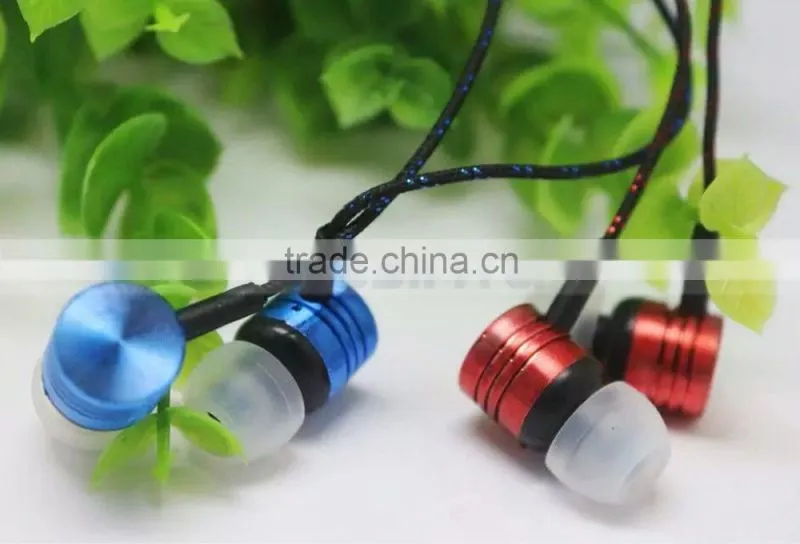 3.5MM Weave Braided Fabric Cord Earphone with MIC for iPhone 6 Plus S Galaxy S7 Edege S6 Note 5 S5 HTC Smart Phone