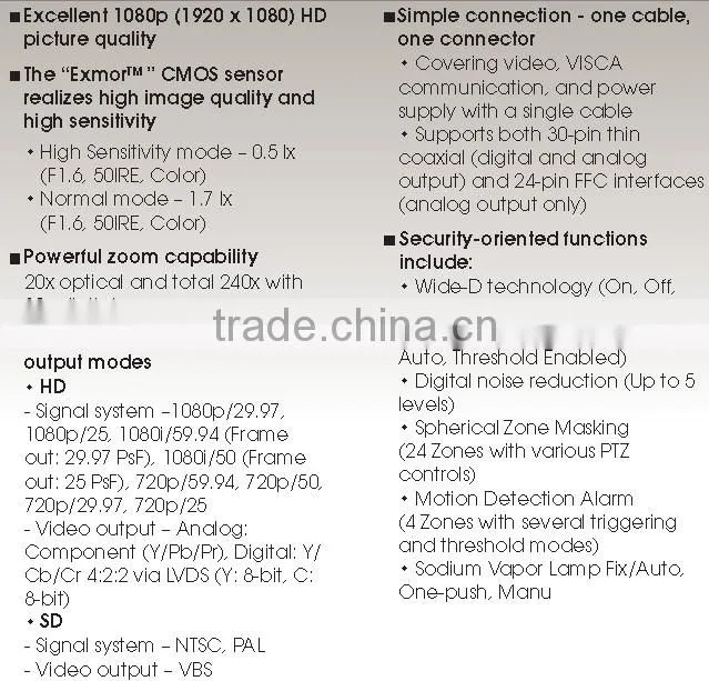 2 MP 30X 1080P Outdoor Network Laser High Speed Dome PTZ Camera SONY FCB-EH6500 IP High Speed Dome Camera