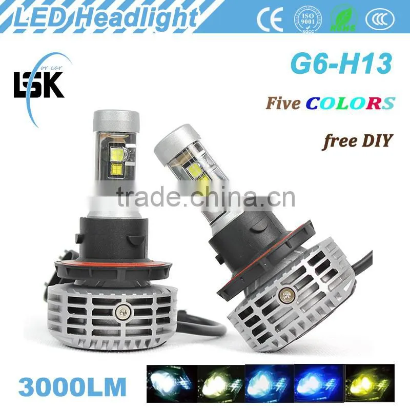 facotry supply g6 led headlignt 12V 24V 7000lm h13 led headlight high power with waterproof ip65