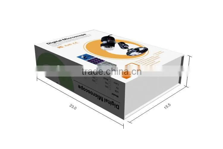 400X AV Digital Microscope Endoscope Magnifier Camera TV Out 2.0MP With 8 LED,XR-M400B, White