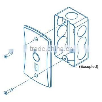 Illuminated exit push button , zinc alloy , door exit button