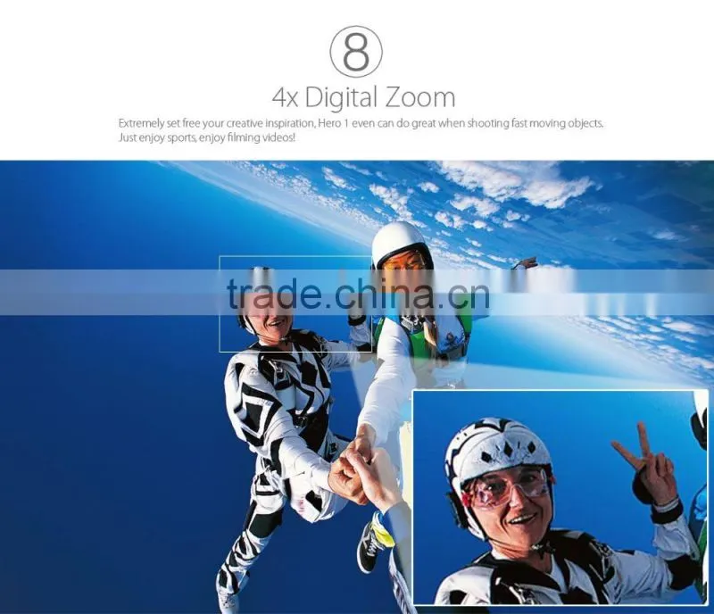 High quality wifi action cam Novatek 96655 4K action camera with factory price