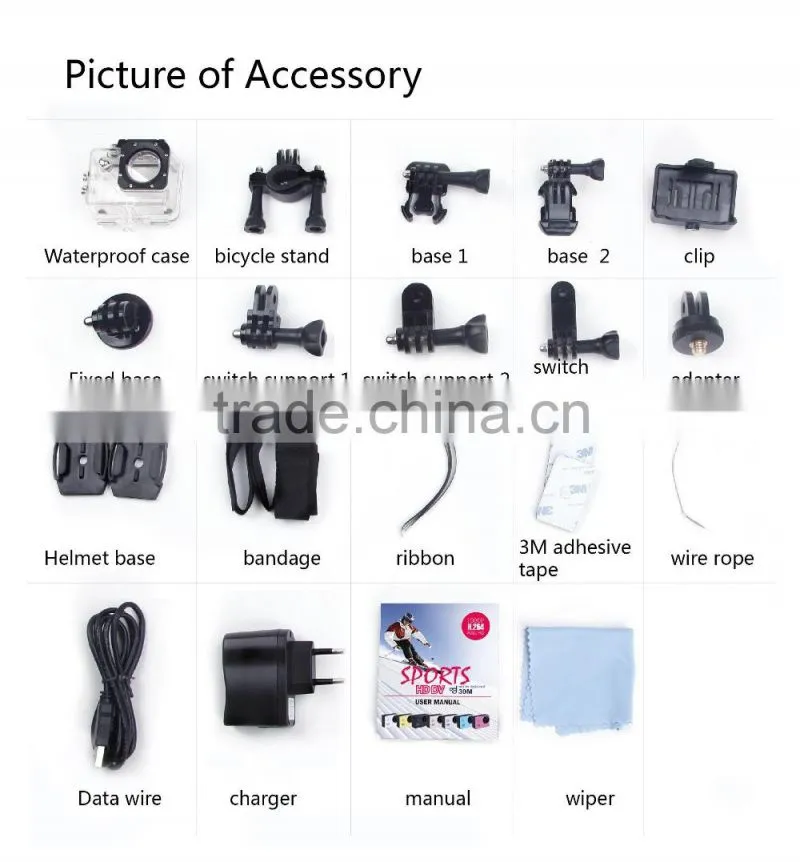 full hd 1080p mini wifi sport action camera wifi video camera for helmet bicycle