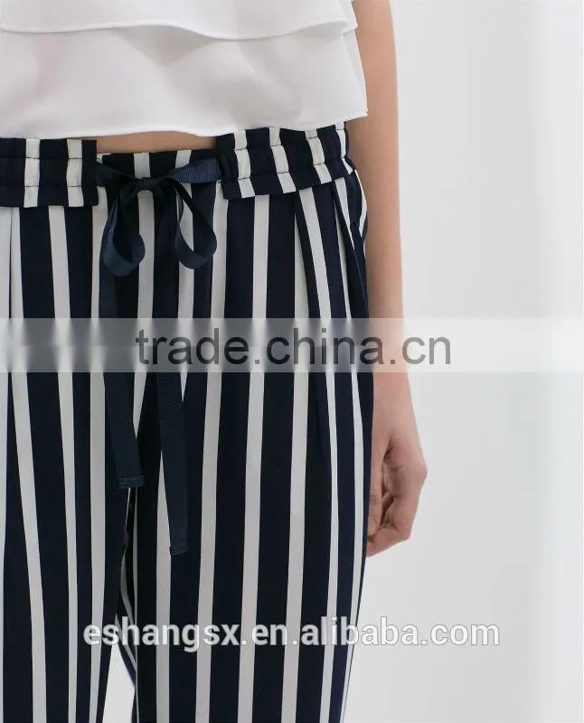 Lsdies striped with lace summer pant