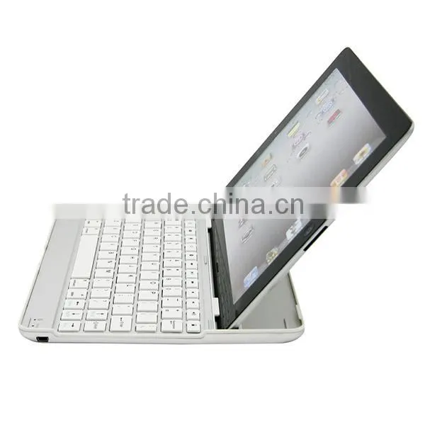 Aluminum Alloy Bluetooth Keyboard Case for iPad 2 3 4 Silver