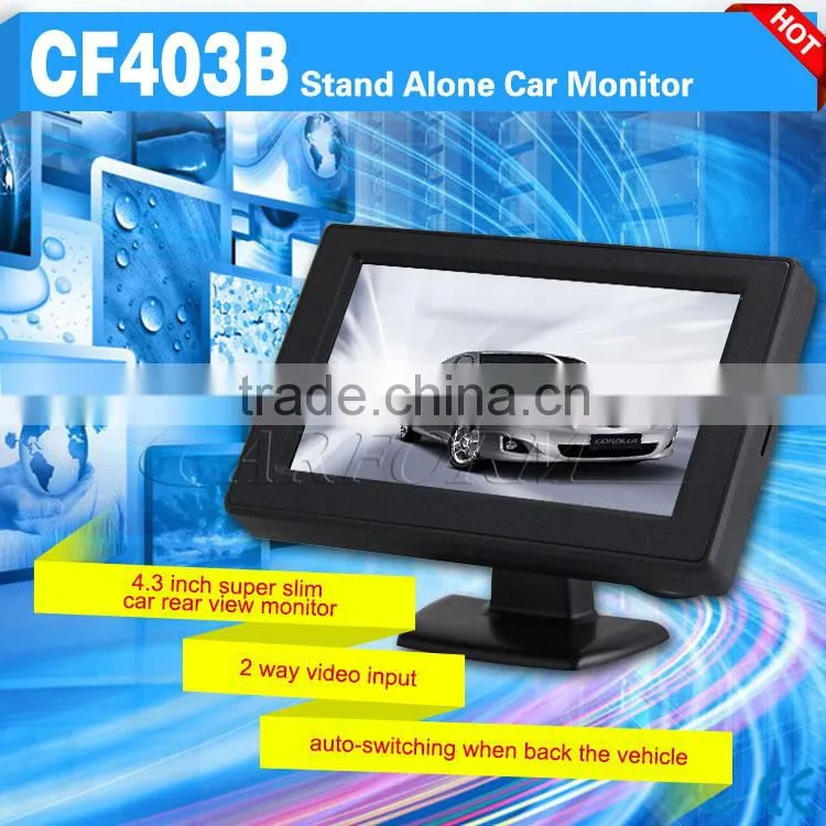 car 4.3 inch foldable monitor with av input