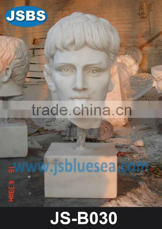 White marble man bust