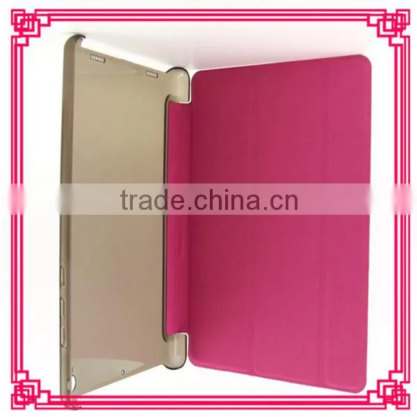 Transparent PC cover holder leather case for XiaoMi pad