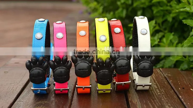 luminous dog collars, 5050 LED Strip LED Collars, 2.5cm width,locking dog collar