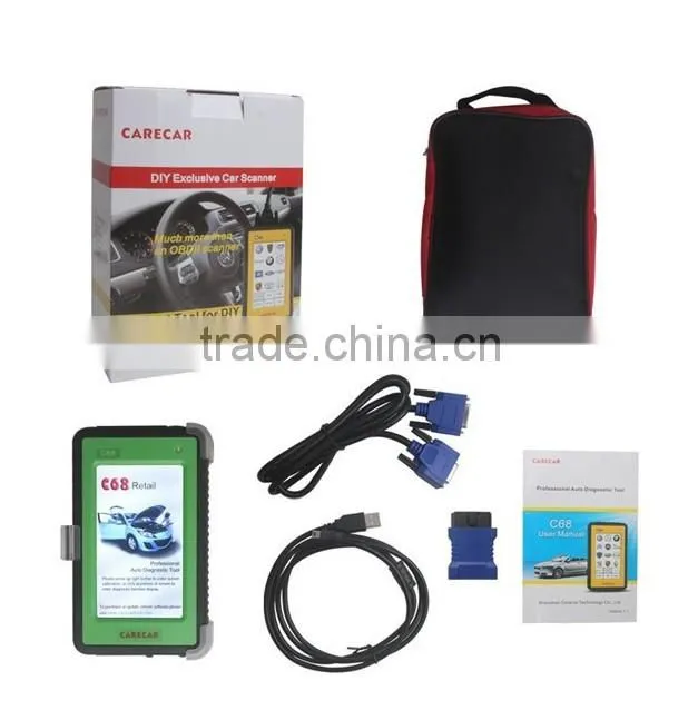 Wonderful!!2014 Top-Rated OBD2 Diagnostic Scanner Original CareCar C68 Retail DIY Professional Auto Diagnostic Tool on hot sales
