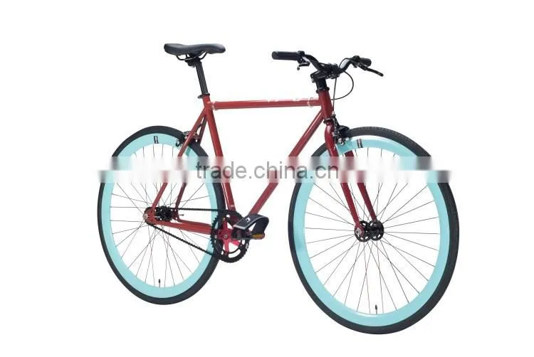 700C Colorful Taiwan Components Hiten Steel Single Speed Fixie Bike