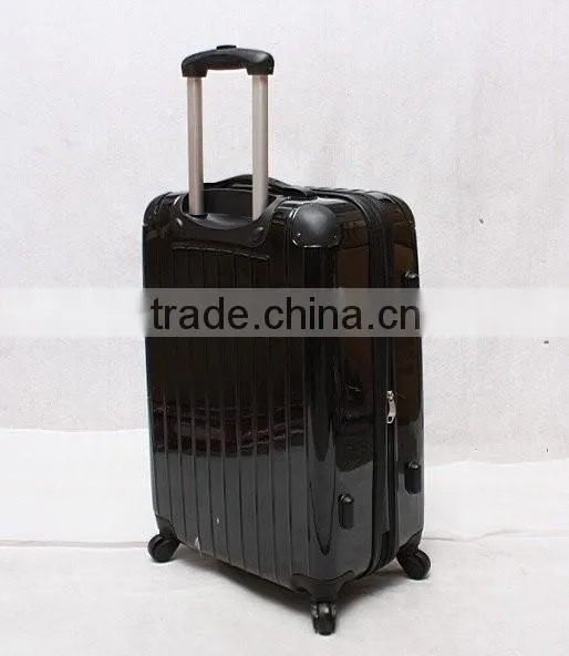 stock ABS+PC 3pcs expandable rolling trolley luggage set spinner 4 wheels