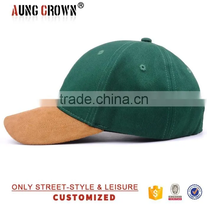 custom 100% cotton custom green baseball cap