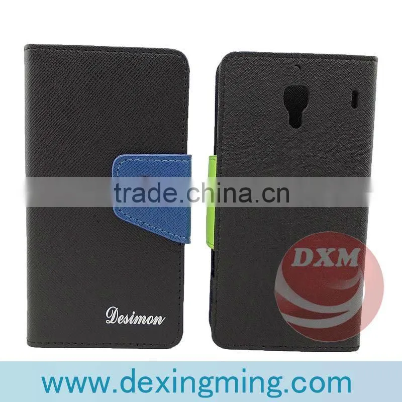 Newes!!! Contrast color style synthetic leather cases for xiaomi M3 accesories