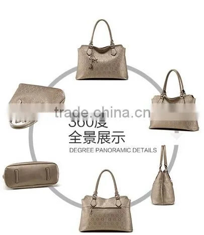 China's latest fashion wholesale chain embossed lady handbag