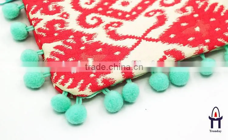Customized material cosmetic bag the national pattern cosmetic case pouch