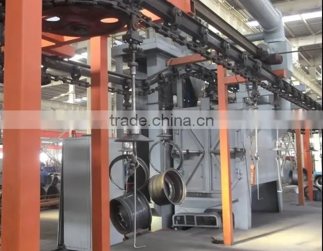 1High quality catenary stepping type shot blasting machine