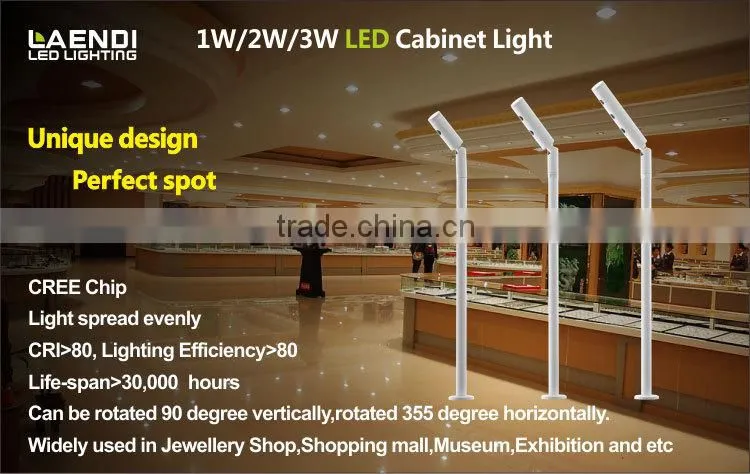 High efficiency good quality 2W LED cabinet light 180Lm CRI>80 input 220-240V