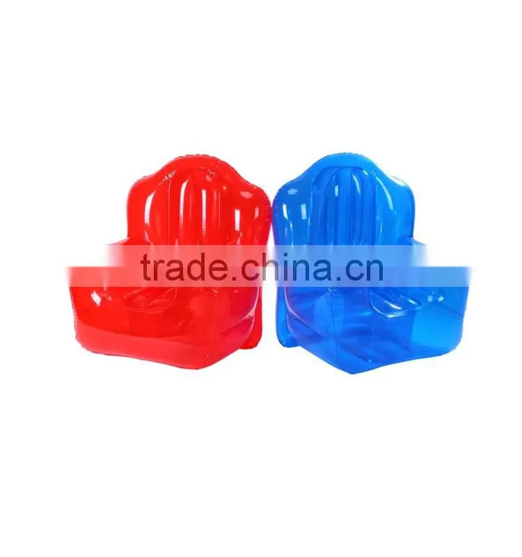 2016 hot sale Popular colorful Inflatable PVC singel sofa transparent inflatable sofa
