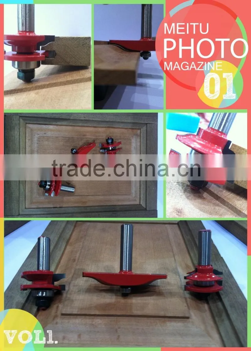 Rail & Stile With Raised Panel Bit Router Bit Set - Ogee - 1/2" Shank