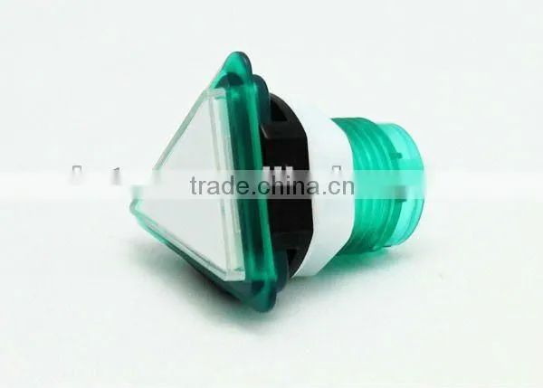 triangle blue plastic arcade game machine push button switch electric pushbutton switch with light Large game accessories