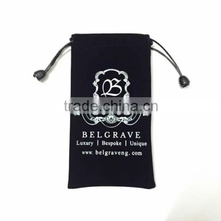 Velvet Watch Bag With Snap Closure logo 12mm*17mm