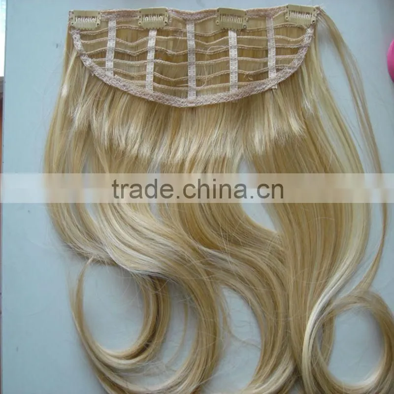 Machine made hotsale remy hair 3/4 wig