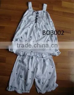 Woman Sleepwear Pajamas Set Knitted Woven Pant Nightwear