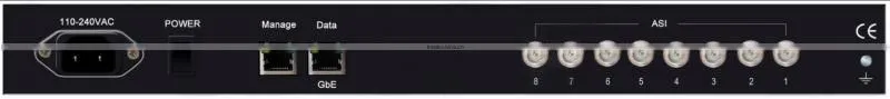 cable tv digital headend to iptv streamer with 8 ASI to 450 ip streaming converter