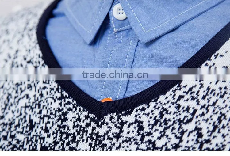 The men's v-neck sweater fashion spring for 2015 men new style sweater