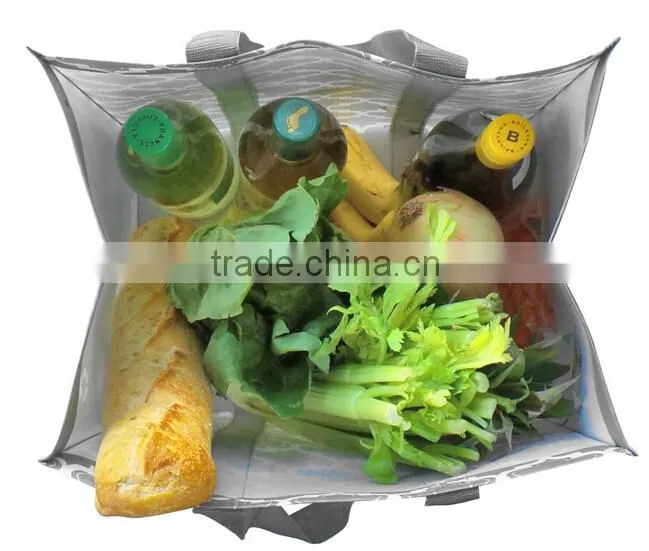Folding reusabl large capacity non-woven shopping bag