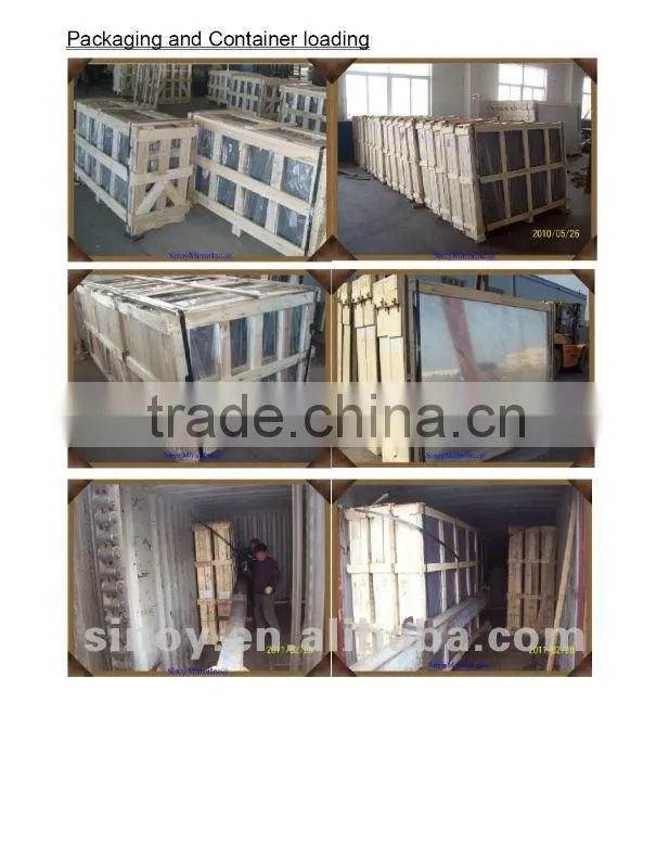 Tinted silver mirror glass in customer size with double coated paint