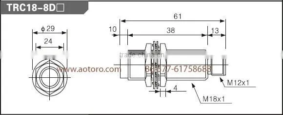 sensor led light TRC18-8DO with connector sensor inductive proximity sensor