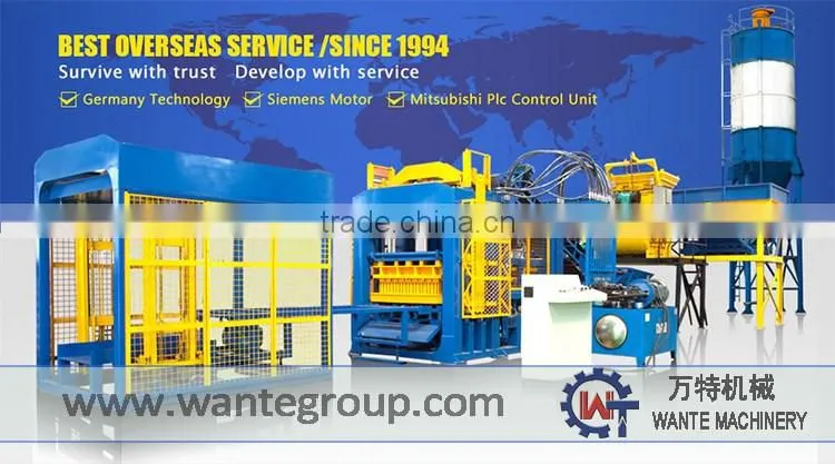 WANTE BRAND QT10-15 fly ash big capacity block making machine fully auto machine
