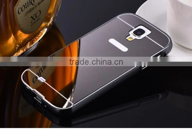 Wholesale Pricce Aluminum Bumper Mirror Cell Phone Back Cover Case For Samsung Galaxy S4