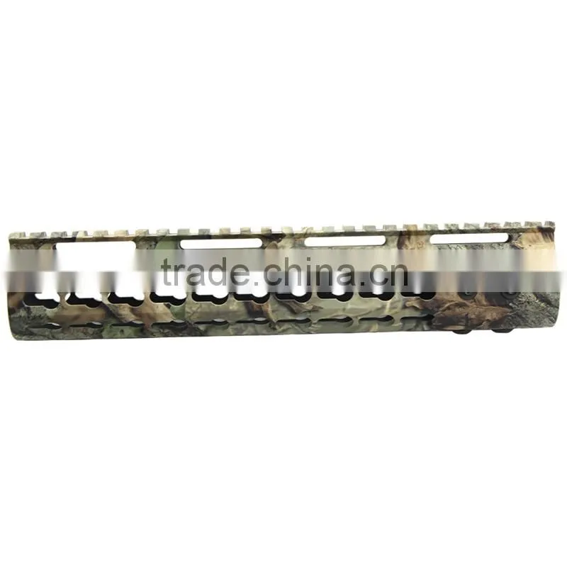 Funpowerland Keymod 10 Inch Camo Color Rifle Length Key Mod Free Float Rifle Style Handguard Rail Mount