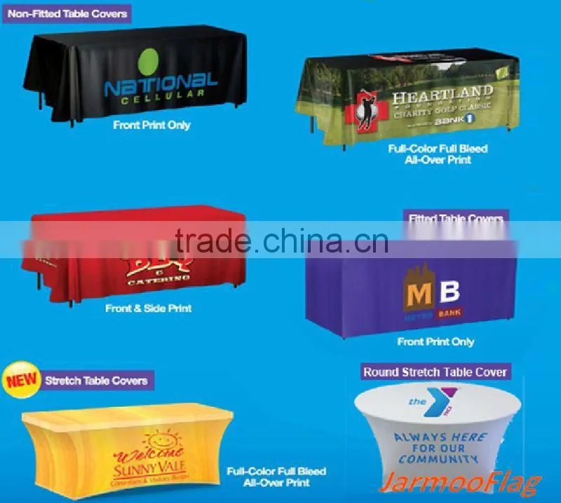 advertising 6ft and 8ft pvc table cloth for advertising