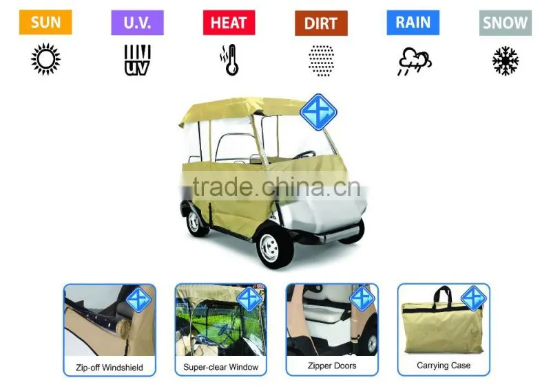 All weather protection golf cart accessories