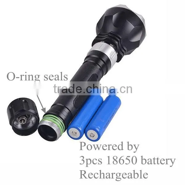 IP68 Powerful Ultra Bright T6 LED Waterproof Diving Flashlight