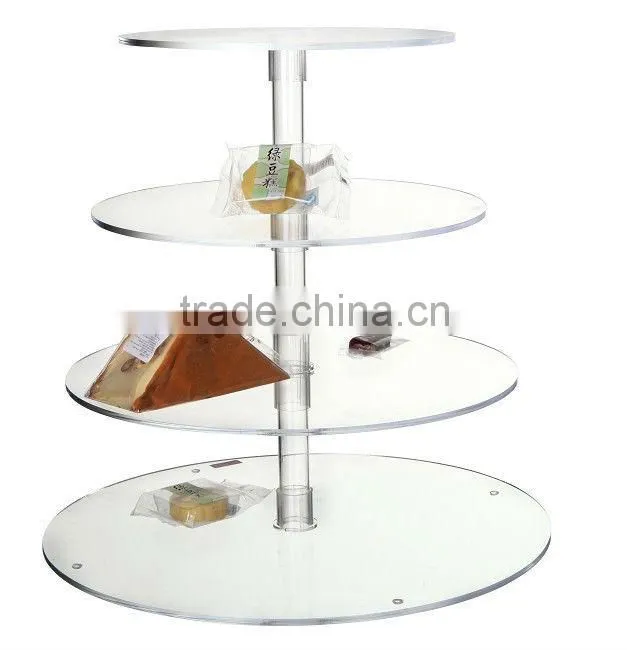 4 Tier plexiglass wedding cake pop stand