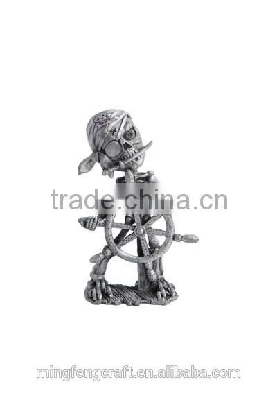 home decoration metal skull